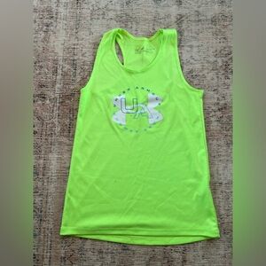 Under Armour Girls Neon Green Tank Top